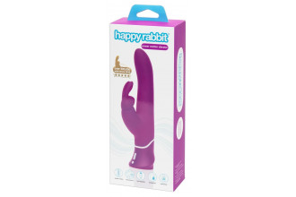 Лиловый вибратор Curve Thrusting Rechargeable Rabbit Vibrator - 24,1 см.