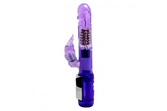 Фиолетовый вибратор-ротатор Passionate Baron - 22 см.