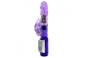 Фиолетовый вибратор-ротатор Passionate Baron - 22 см.