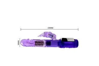 Фиолетовый вибратор-ротатор Passionate Baron - 22 см.