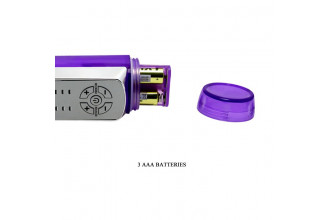 Фиолетовый вибратор-ротатор Passionate Baron - 22 см.