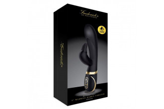 Черный вибратор-кролик с эффектом нагрева Warming Rabbit Vibrator