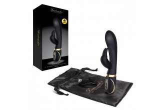 Черный вибратор-кролик с эффектом нагрева Warming Rabbit Vibrator