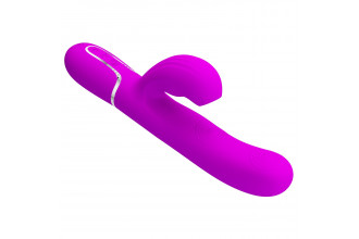 Лиловый вибратор-кролик с пульсацией Perdita - 22,8 см.