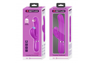 Лиловый вибратор-кролик с пульсацией Perdita - 22,8 см.