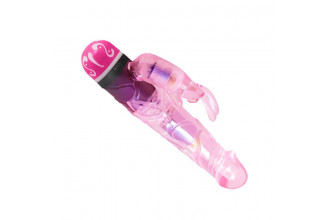 Розовый вибратор-кролик Lovers - 17,5 см.