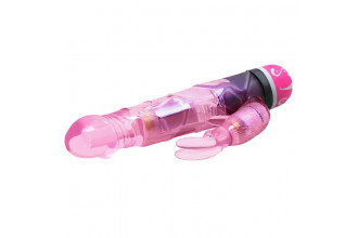 Розовый вибратор-кролик Lovers - 17,5 см.