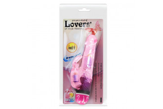 Розовый вибратор-кролик Lovers - 17,5 см.