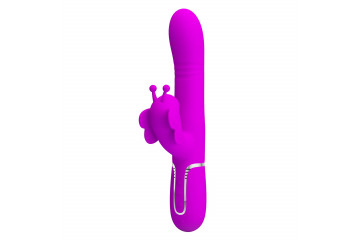 Лиловый вибратор-кролик Ridgely - 22,6 см.