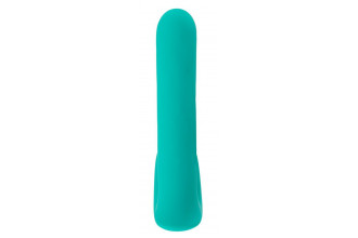 Зеленый вибратор SYLORA Unique Beads Vibrator - 17 см.