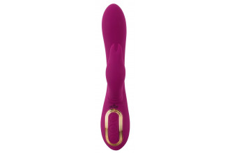 Фиолетовый вибратор 3 Function Vibrator с вращением бусин - 23 см.