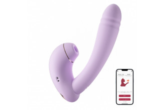 Сиреневый вибратор с возвратно-поступательными движениями и нагревом Minaka Сиреневый вибратор с возвратно-поступательными движениями и нагревом Minaka