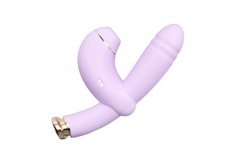 Сиреневый вибратор с возвратно-поступательными движениями и нагревом Minaka Сиреневый вибратор с возвратно-поступательными движениями и нагревом Minaka