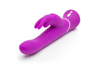 Лиловый вибратор-кролик Curve Rechargeable Rabbit Vibrator - 25,4 см.
