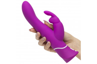 Лиловый вибратор-кролик Curve Rechargeable Rabbit Vibrator - 25,4 см.