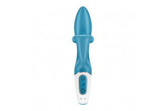 Бирюзовый вибратор-кролик Embrace Me - 21,2 см.