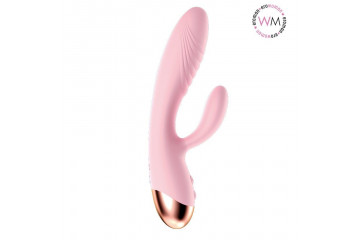Розовый вибратор-кролик с функцией нагрева