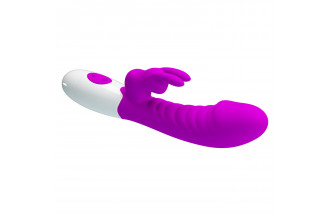 Лиловый вибратор-кролик Naughty Bunny - 19,8 см.