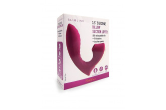 Ярко-розовый вибромассажер с вакуумной стимуляцией клитора