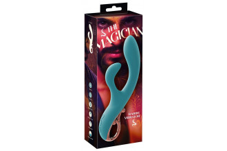 Бирюзовый вибратор-кролик The Magician Rabbit Vibrator - 22,5 см.