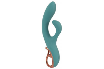 Бирюзовый вибратор-кролик The Magician Rabbit Vibrator - 22,5 см.