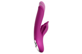 Лиловый вибратор-кролик 4 Function Vibrator - 24 см.