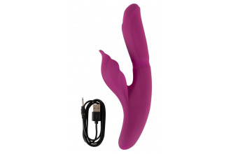 Лиловый вибратор-кролик 4 Function Vibrator - 24 см.