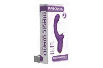 Фиолетовый вагинально-клиторальный вибратор