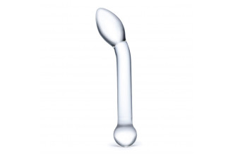Прозрачный стеклянный фаллос для точки G Slimline G-Spot - 20 см.