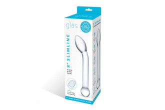 Прозрачный стеклянный фаллос для точки G Slimline G-Spot - 20 см.