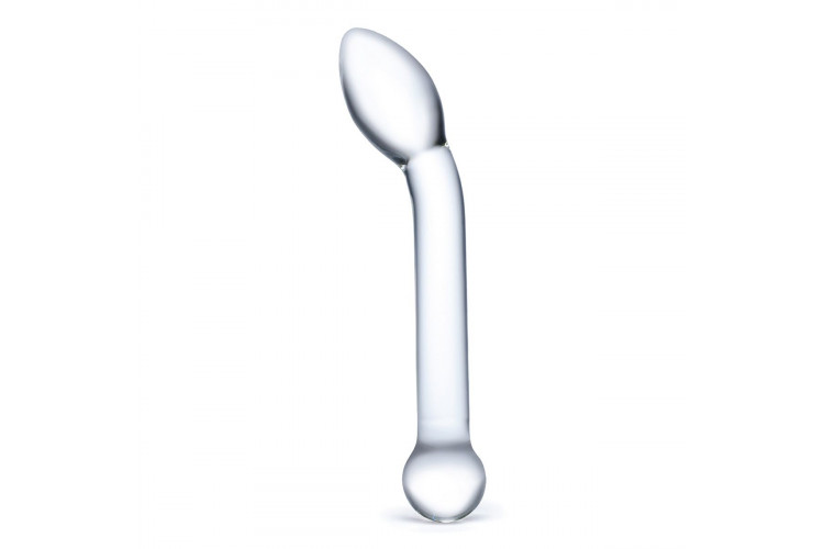 Прозрачный стеклянный фаллос для точки G Slimline G-Spot - 20 см.