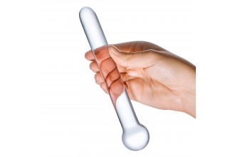 Стеклянный жезл с шаром Straight Glass Dildo - 17,8 см.