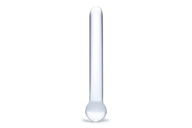 Стеклянный жезл с шаром Straight Glass Dildo - 17,8 см.
