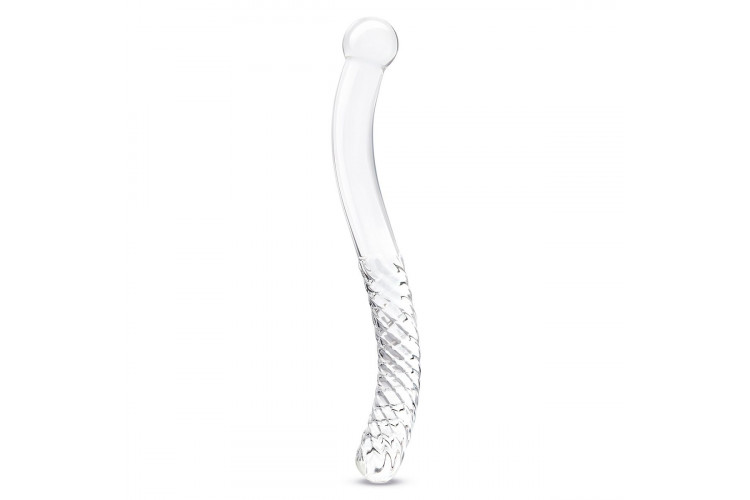Стеклянный фаллоимитатор 11’’ Glass Pelvic Wand Double Ended - 28 см.