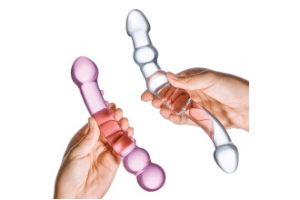 Набор из 2 стеклянных двухголовых фаллоимитаторов Pleasure Set