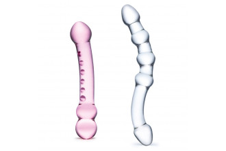 Набор из 2 стеклянных двухголовых фаллоимитаторов Pleasure Set