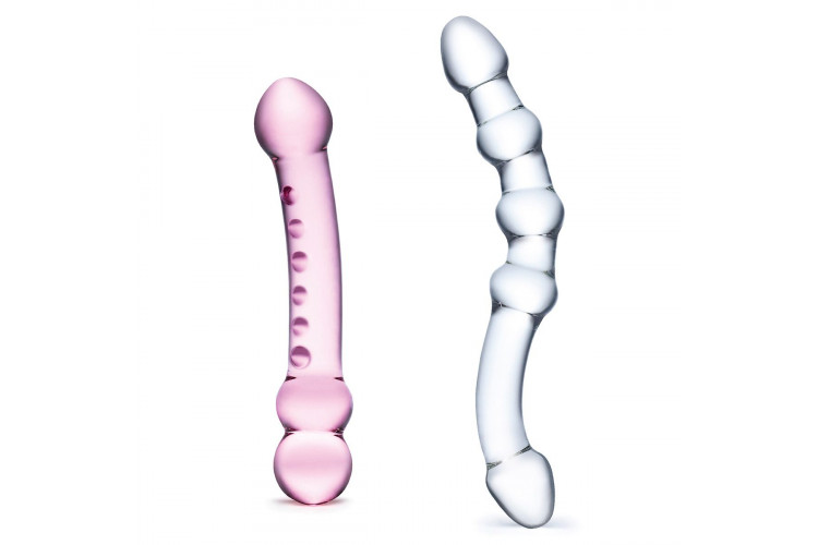 Набор из 2 стеклянных двухголовых фаллоимитаторов Pleasure Set