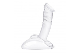 Стеклянный фаллоимитатор на подставке 7,5’’ Rideable Standing Glass Cock With Stability Base - 19 см.