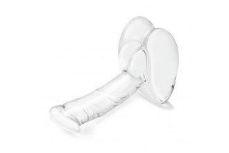 Стеклянный фаллоимитатор на подставке 7,5’’ Rideable Standing Glass Cock With Stability Base - 19 см.