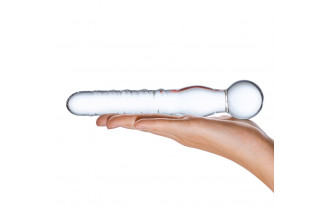 Стеклянный спиральный жезл Joystick - 20 см.