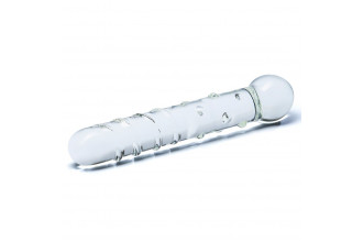 Стеклянная прозрачная палочка-фаллос Callisto Clear Glass Dildo - 18 см.