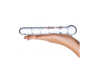 Стеклянная прозрачная палочка-фаллос Callisto Clear Glass Dildo - 18 см.