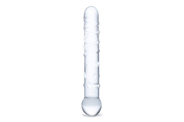 Стеклянная прозрачная палочка-фаллос Callisto Clear Glass Dildo - 18 см.