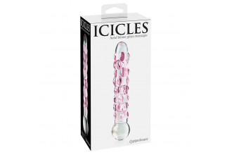 Стеклянный фаллоимитатор Icicles №7 - 17,8 см.