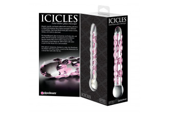 Стеклянный фаллоимитатор Icicles №7 - 17,8 см.