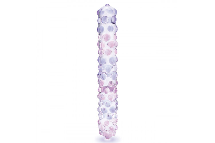 Фаллоимитатор с массажными точками Purple Rose - 23 см.
