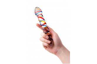 Стеклянный фаллос с гладкой головкой - 19,5 см.