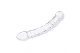 Двусторонний стеклянный фаллоимитатор 12’’ Girthy Double Trouble Glass Dildo - 30 см.