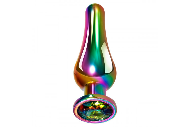 Радужная металлическая пробка Rainbow Metal Plug Medium - 11,1 см.