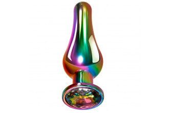 Радужная металлическая пробка Rainbow Metal Plug Large - 12,9 см.